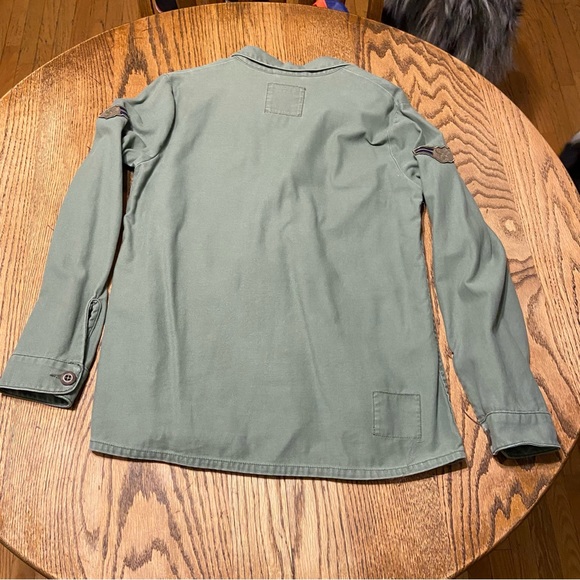 TNA Khaki Army Green Button Up Shirt - Picture 5 of 9